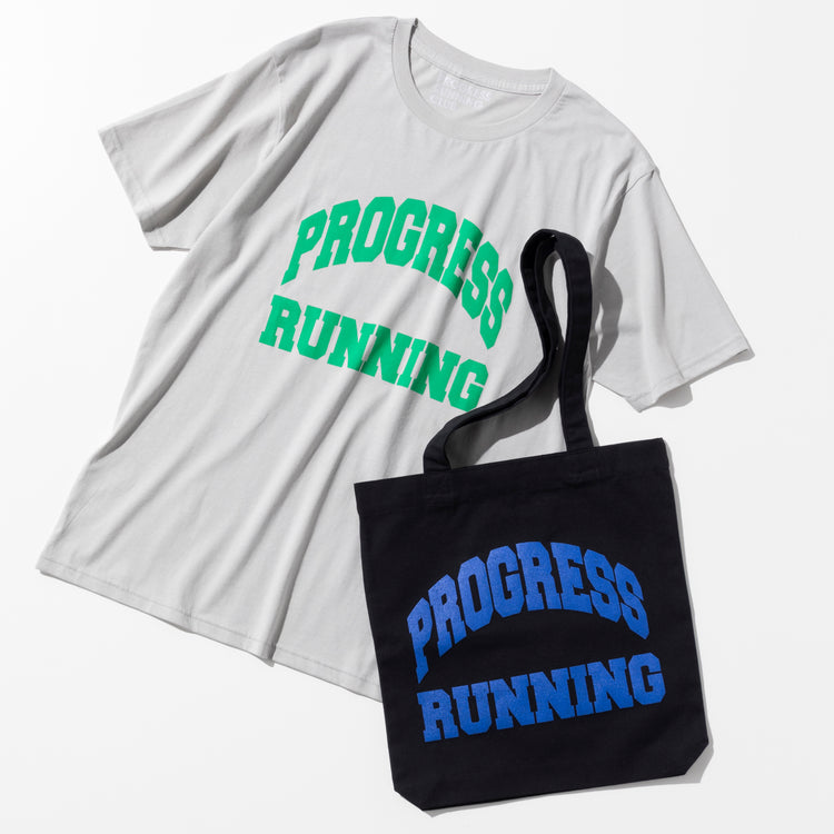 PROGRESS RUNNING CLUB | プログレス ランニング クラブ　Begin別注 VARSITY LOGO TOTE