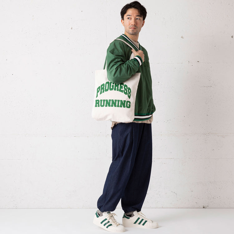 PROGRESS RUNNING CLUB | プログレス ランニング クラブ　Begin別注 VARSITY LOGO TOTE