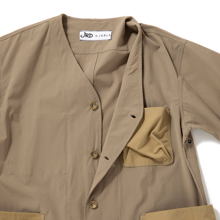 JRD by JARLD | ジェイアールディー バイ ジャールド 撥水ストレッチ ノーカラー カバーオール NO COLLAR COVERALL JACKET