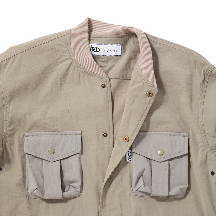 JRD by JARLD | ジェイアールディー バイ ジャールド ストレッチ リブカラー サファリシャツブルゾン RIB COLLAR SHIRTS BLOUSON