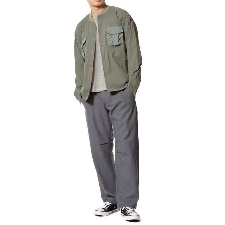 JRD by JARLD | ジェイアールディー バイ ジャールド ストレッチ リブカラー サファリシャツブルゾン RIB COLLAR SHIRTS BLOUSON