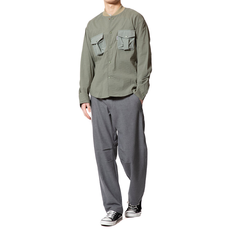 JRD by JARLD | ジェイアールディー バイ ジャールド ストレッチ リブカラー サファリシャツブルゾン RIB COLLAR SHIRTS BLOUSON