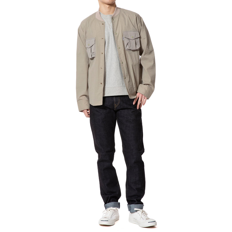 JRD by JARLD | ジェイアールディー バイ ジャールド ストレッチ リブカラー サファリシャツブルゾン RIB COLLAR SHIRTS BLOUSON