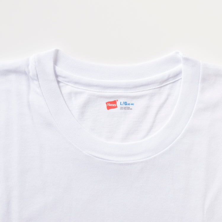 Hanes | ヘインズ　3P 青ラベルクルーネックTシャツ