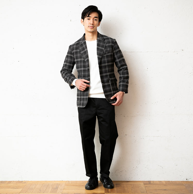 melple | メイプル Begin別注 オンブレチェック ビーチテイラー2Bジャケット