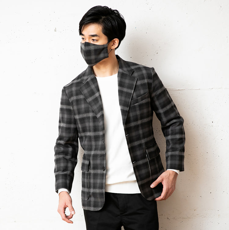 melple | メイプル Begin別注 オンブレチェックマスク