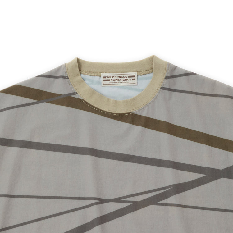 WILDERNESS EXPERIENCE | ウィルダネスエクスペリエンス Begin別注 イレギュラーなマルチボーダーポケットTシャツ