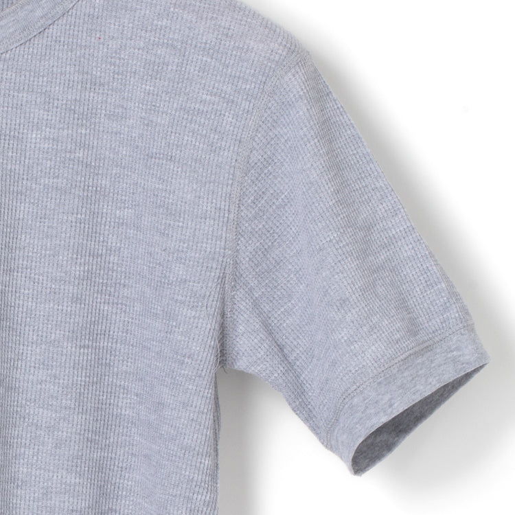 Healthknit | ヘルスニット ベーシックワッフル ヘンリーネック半袖Tシャツ