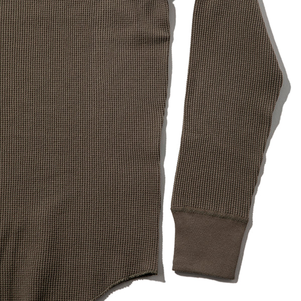 Healthknit | ヘルスニット オープンエンドワッフル ヘンリーネック長袖T