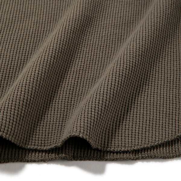 Healthknit | ヘルスニット オープンエンドワッフル ヘンリーネック長袖T