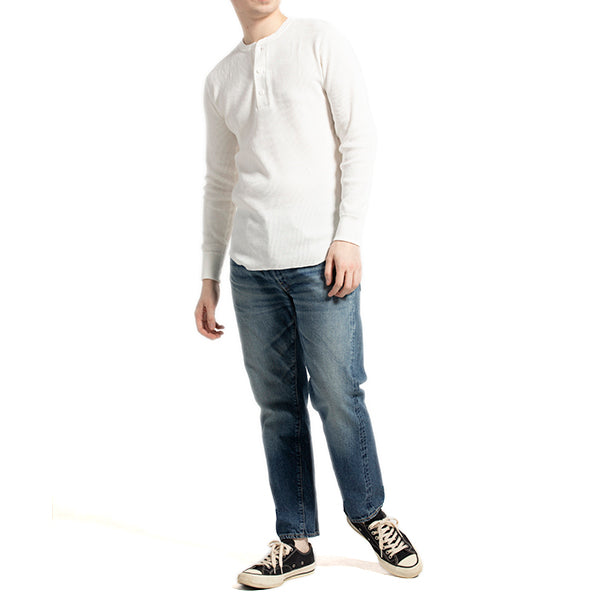 Healthknit | ヘルスニット オープンエンドワッフル ヘンリーネック長袖T