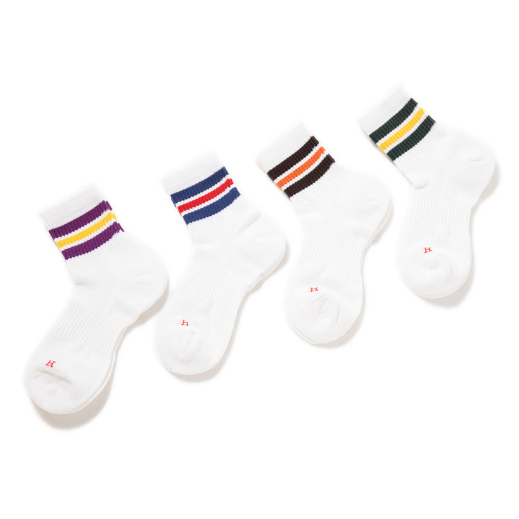 Healthknit | ヘルスニット 和紙 配色3本ラインソックス