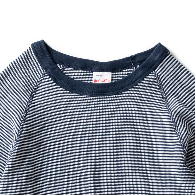 Healthknit | ヘルスニット Begin別注 微ロング丈ベーシックワッフル長袖クルーTシャツ