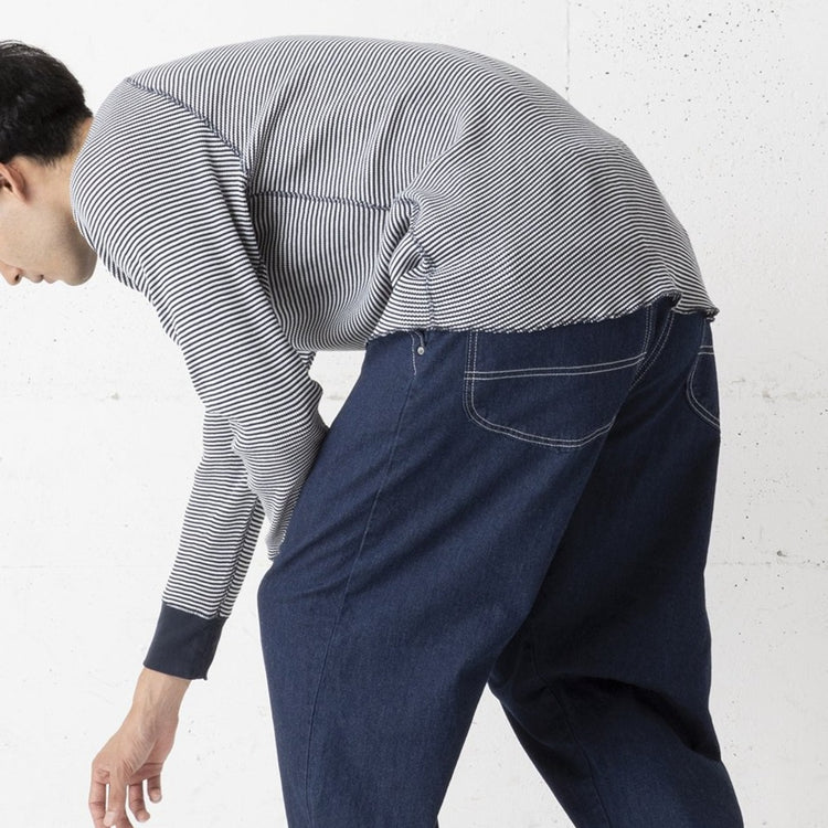 Healthknit | ヘルスニット Begin別注 微ロング丈ベーシックワッフル長袖クルーTシャツ