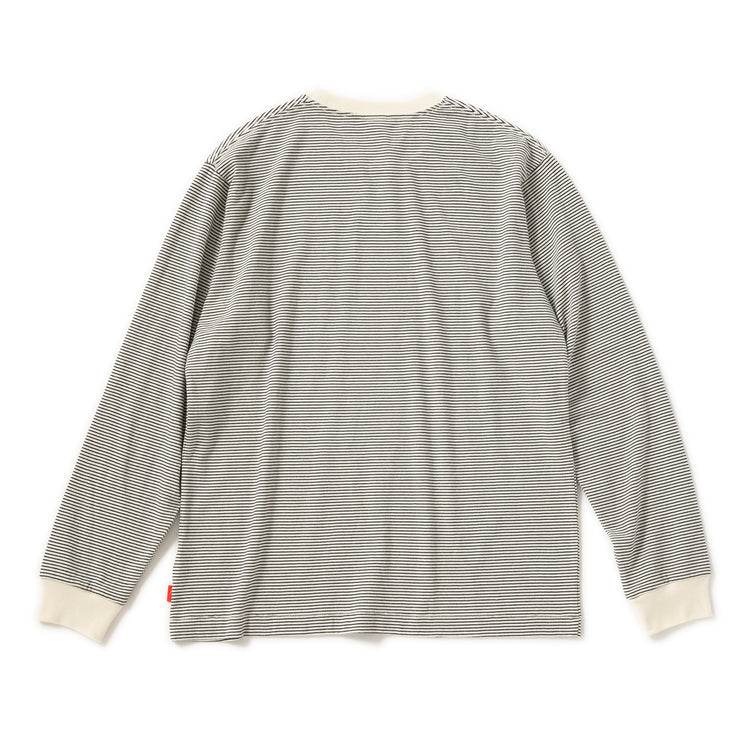 Healthknit | ヘルスニット ナローボーダー クルーネック長袖Tシャツ