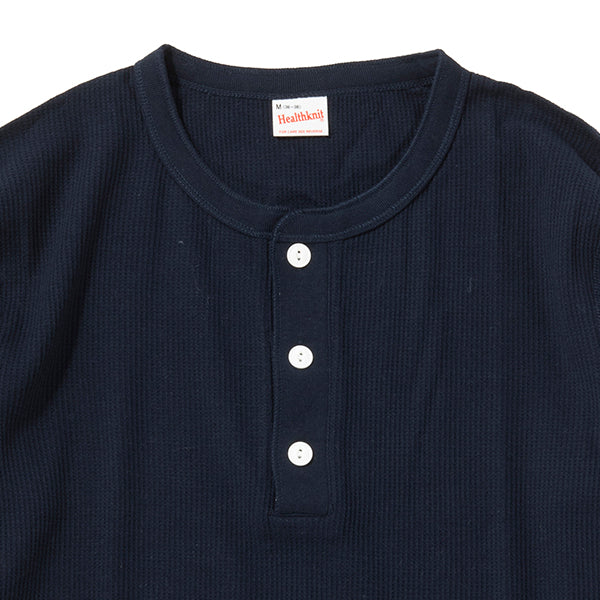 Healthknit | ヘルスニット ベーシックワッフル ヘンリーネック長袖