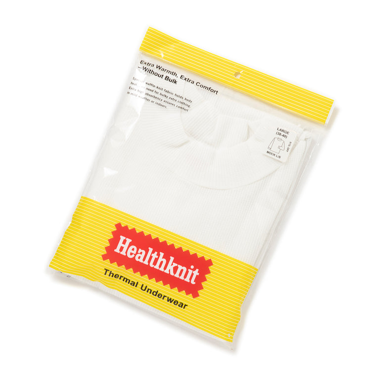 Healthknit | ヘルスニット ベーシックワッフルモックネック長袖