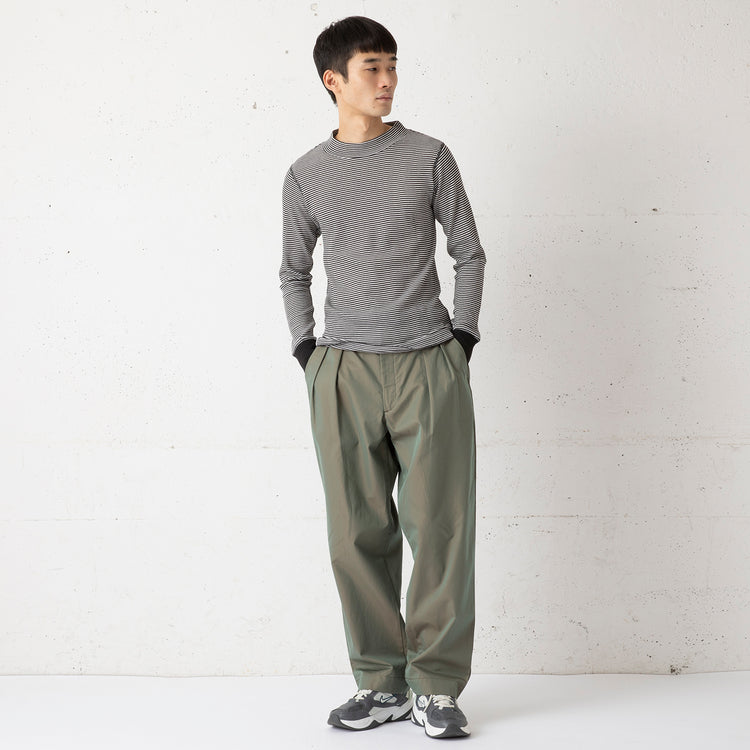 Healthknit | ヘルスニット ベーシックワッフルモックネック長袖