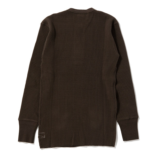 Healthknit | ヘルスニット スーパーヘビーワッフル ヘンリーネック長袖Tシャツ