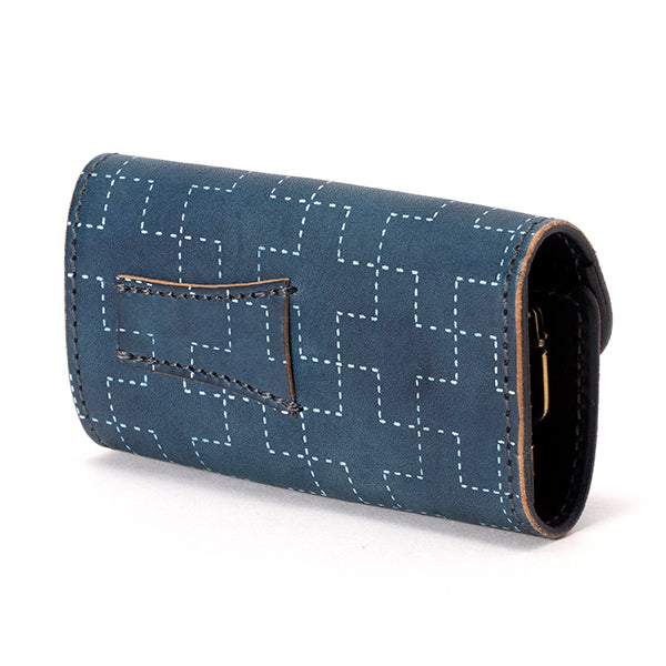RE.ACT LEATHER WORKS | リアクトレザーワークス CROSS FILLER INDIGO KEY CASE