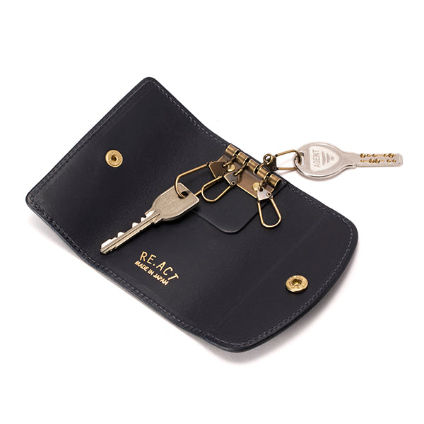 RE.ACT LEATHER WORKS | リアクトレザーワークス CROSS FILLER INDIGO KEY CASE