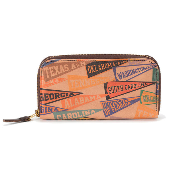 RE.ACT LEATHER WORKS | リアクトレザーワークス INK-JET PRINT ROUND FASTENER LONG WALLET