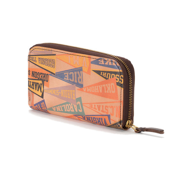 RE.ACT LEATHER WORKS | リアクトレザーワークス INK-JET PRINT ROUND FASTENER LONG WALLET