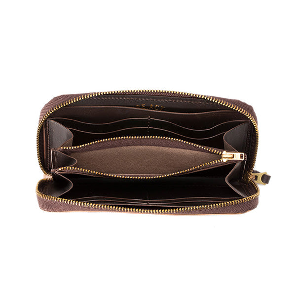 RE.ACT LEATHER WORKS | リアクトレザーワークス INK-JET PRINT ROUND FASTENER LONG WALLET