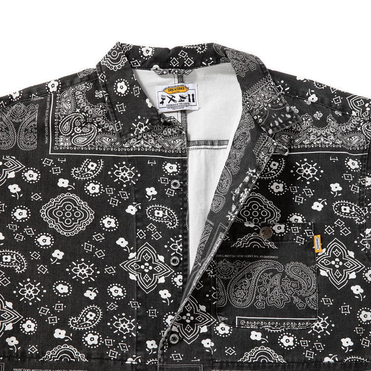 grn | ジーアールエヌ PRINT WORK SHIRT