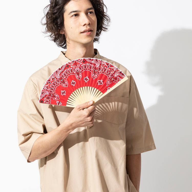 Sunku×西川庄六商店 | サンク×ニシカワショウロクショウテン Begin別注 ハバハンクUSAバンダナ扇子