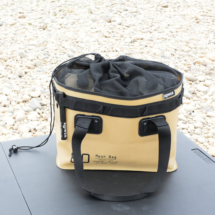 SLOWER | スロウワー HANG STOCK MESH BAG 12L