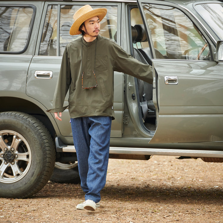 Coleman | コールマン Begin別注 Rip Stop Band Collar P/O Shirts