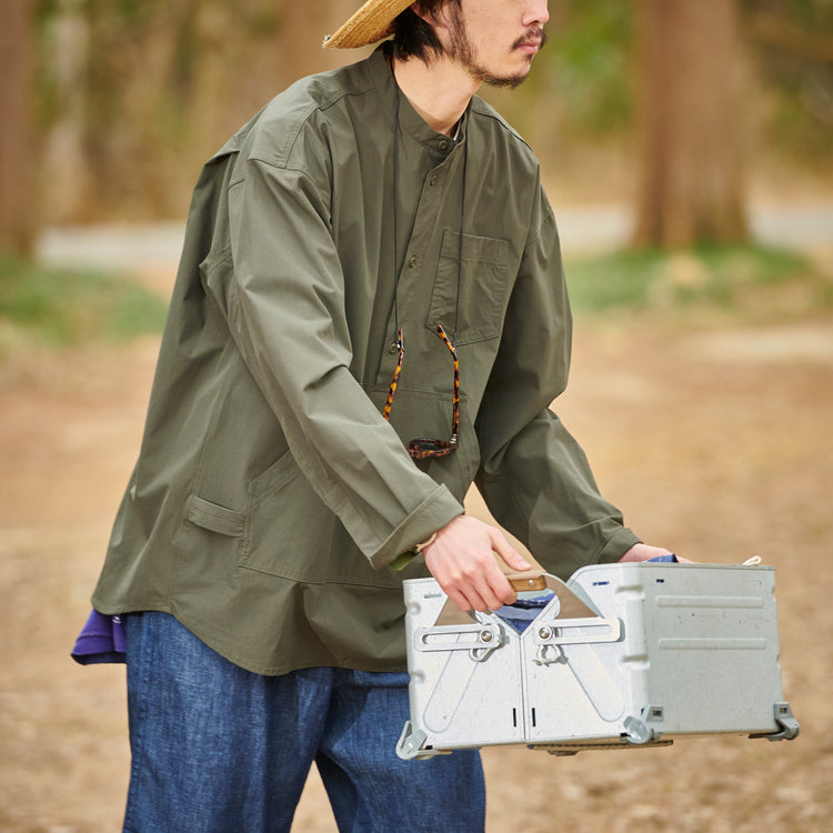 Coleman | コールマン Begin別注 Rip Stop Band Collar P/O Shirts