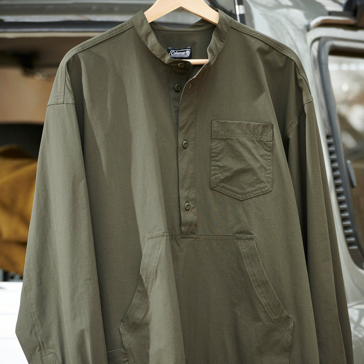 Coleman | コールマン　Begin別注 Rip Stop Band Collar P/O Shirts