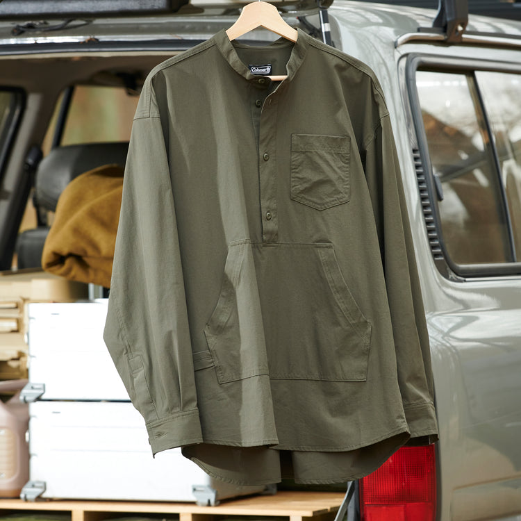 Coleman | コールマン　Begin別注 Rip Stop Band Collar P/O Shirts