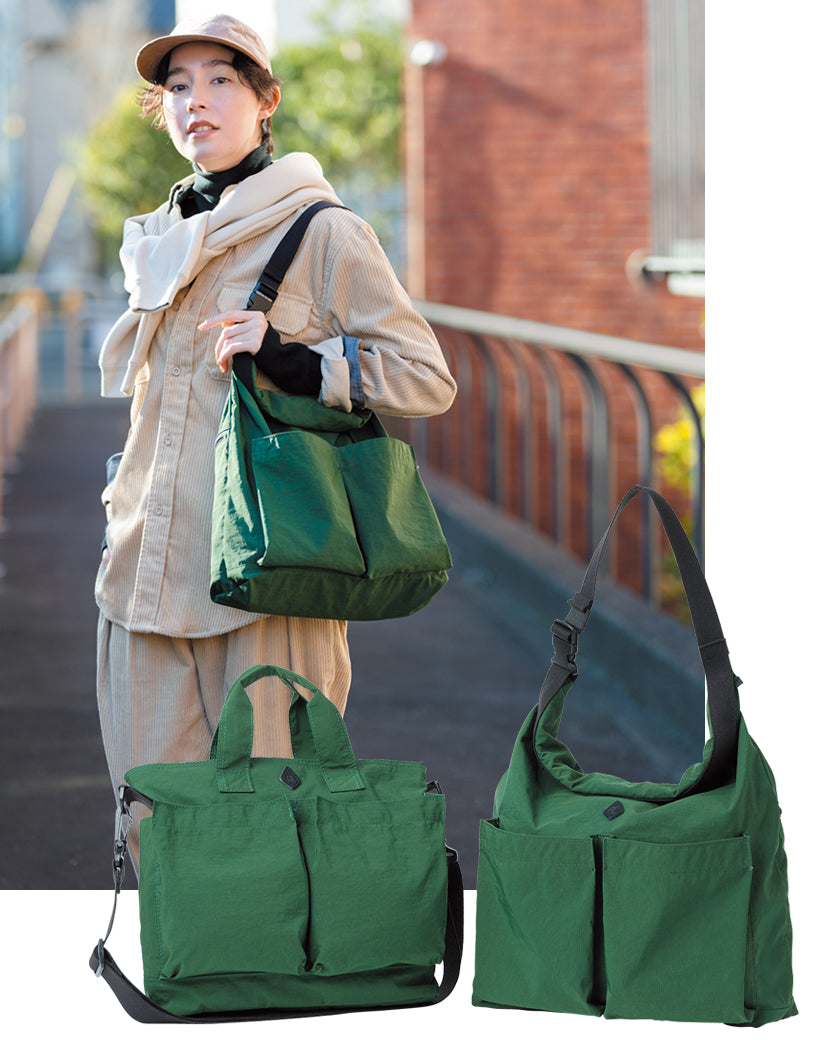 差し色バッグ】万能グリーンで使いやすい！〈クレドラン〉の大人な