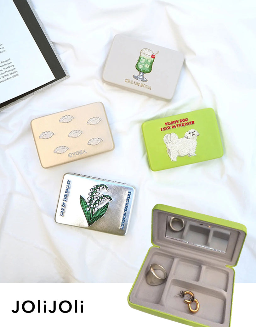 なんですかこの可愛さは…！ 刺繍がかわいいアクセサリーケースは旅行に