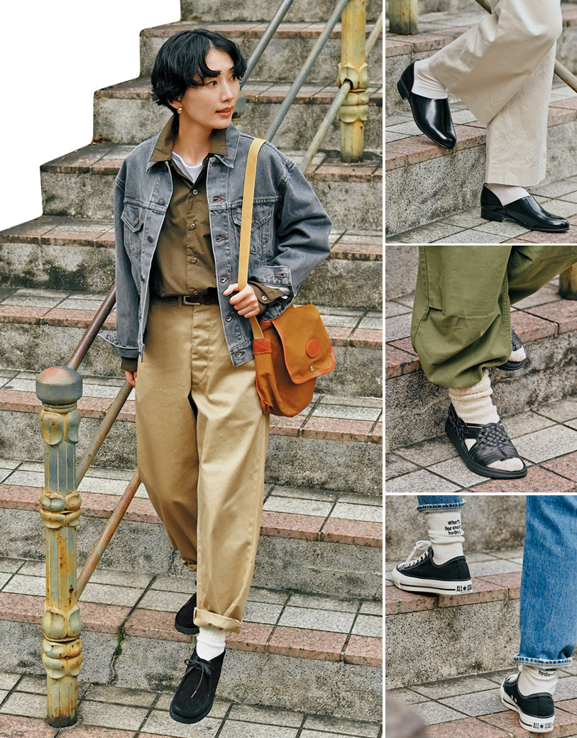 BASIC RULES】パンツスタイルには白ソックスが欠かせない BASIC RULES】パンツスタイルには白ソックスが欠かせない