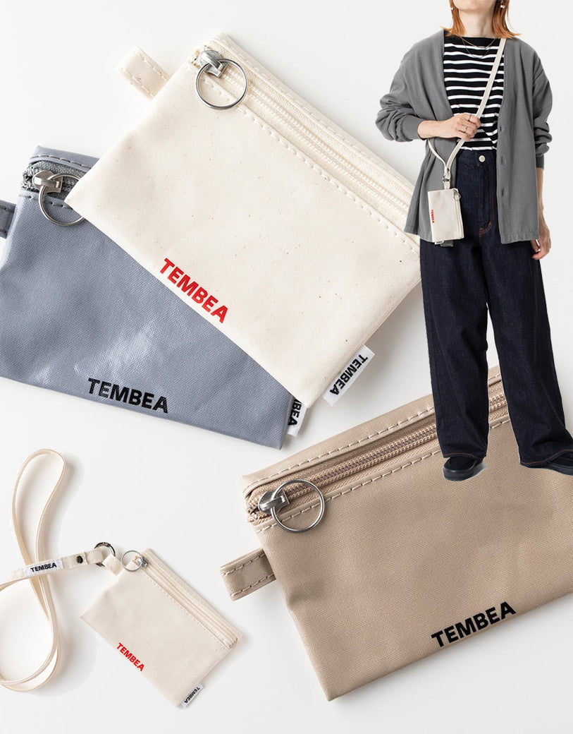 ポケット代わりに使える【TEMBEA】のミニポーチを、服に合う