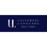 UNIVERSAL LANGUAGE NAVY LABEL