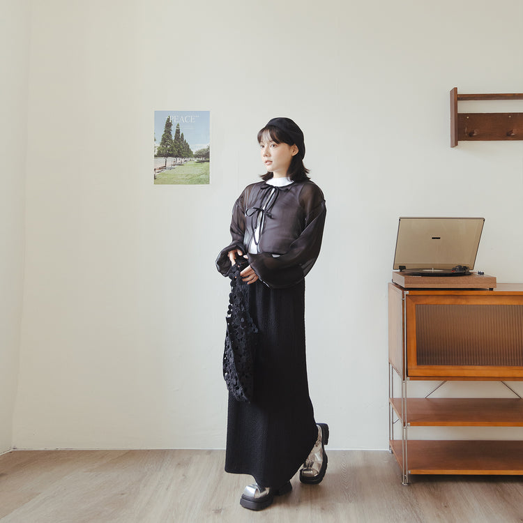 QUEEN SHOP | クイーンショップ　ジャガードストレートスカート