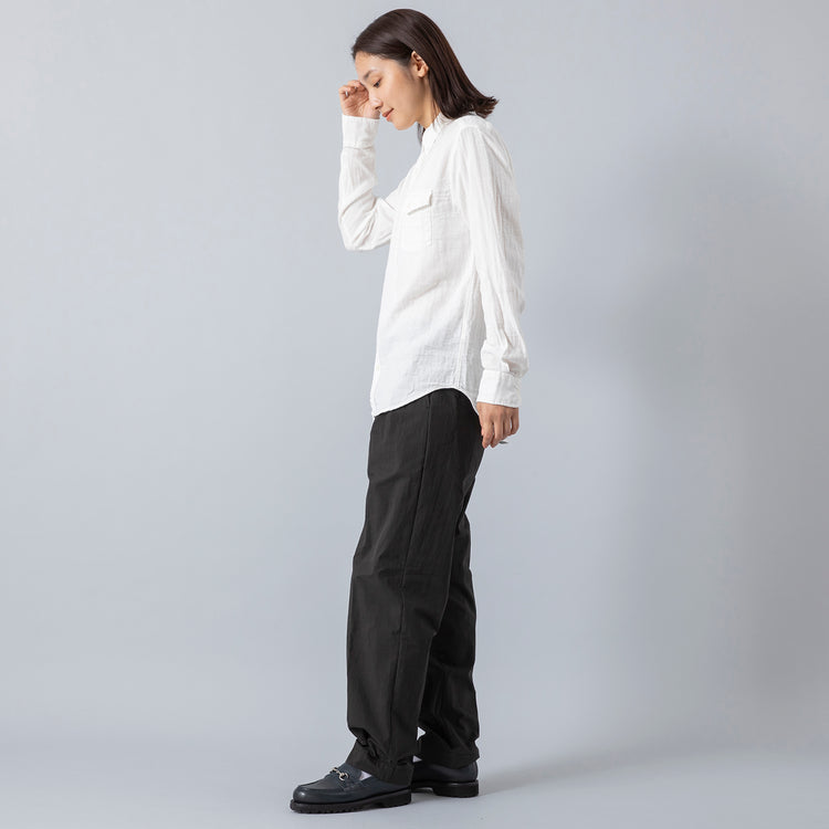 モデル身長163cm,UNIVERSAL OVERALLの2TUCK TOWN PROOF PANTS|Jalan Sriwijayaのネイビービットローファー VIBRAMソール,https://market.e-begin.jp/products/dre_uni0247r_lala|https://market.e-begin.jp/products/gmt_srw1032p_lala