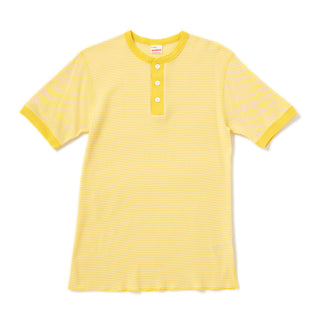 Healthknit | ヘルスニット　ベーシックワッフル ヘンリーネック半袖Tシャツ