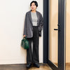 モデル身長 166cm,uncinqのTwill Stretch Tailored Jacket|Healthknitのフライスクルーネック半袖Tシャツ|TIDEWAYのLaLa Begin別注 ワントーンモスボストンM|Jalan SriwijayaのLaLa Begin別注 ネイビービットローファー VIBRAMソール,https://market.e-begin.jp/products/dlt_unc1540s_lala|https://market.e-begin.jp/products/she_hea0822k_lala|https://market.e-begin.jp/products/snk_tid0874p_lala|https://market.e-begin.jp/products/gmt_srw1032p_lala