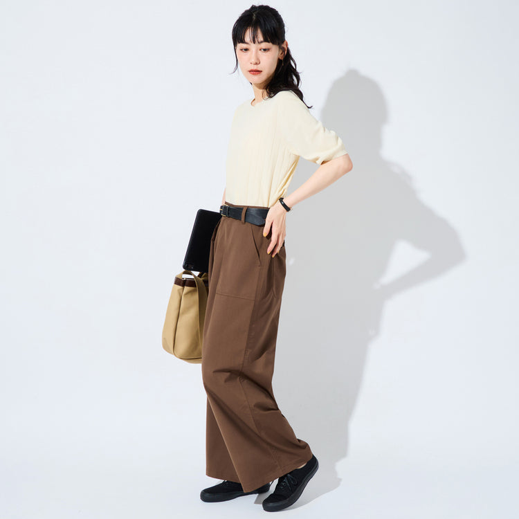 モデル身長168cm Mサイズ着用,lelillのハイテクサマー ニット,https://market.e-begin.jp/products/ana_lel0746s_lala