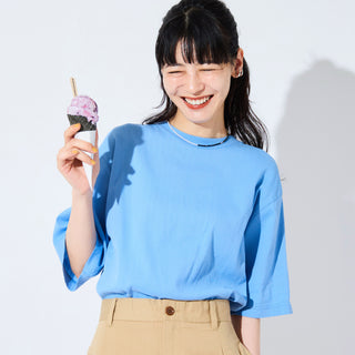 BIWACOTTON | ビワコットン　LaLa Begin別注 ビンテージブルークルーネックT
