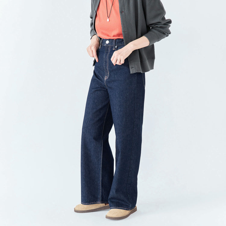 着用サイズ25 (モデル身長170cm),YonetomiのNEW BASIC GARMENT DYED BORDER T-SHIRT|Organic handloomのMEISSEN,https://market.e-begin.jp/products/yts_ynt0769s_lala|https://market.e-begin.jp/products/sed_ogh0491q_lala