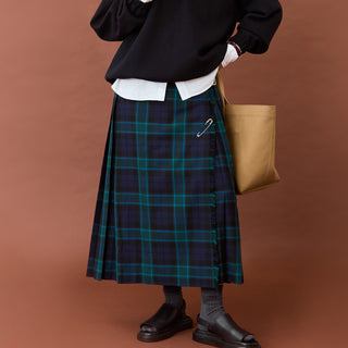 Glen Fyne | グレン ファイン　LaLa Begin別注 着丈にこだわったチェックプリーツラップスカート