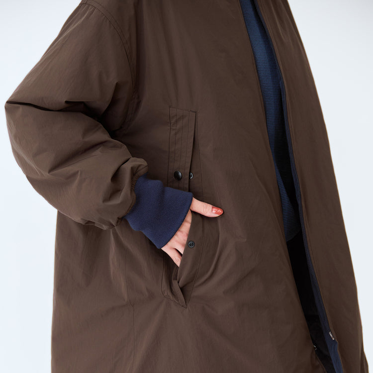 BROWN/NAVY・プレーン面ポケット