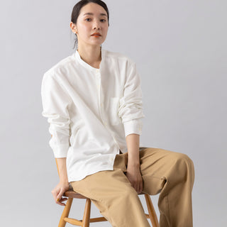 ciao | チャオ　バンドカラーReflax®リフラクスとろみシャツ